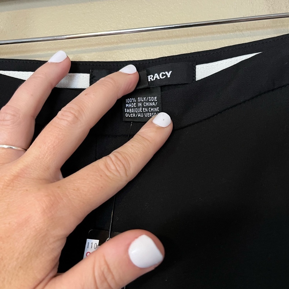 ELLEN TRACY 100% Silk High Rise Trousers NEW - Picture 5 of 7